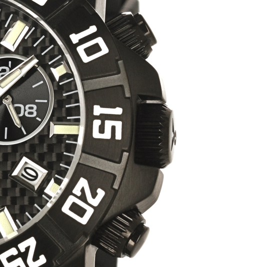 Relógio Jean Vernier Pulseira Cronógrafo Preto JV00444