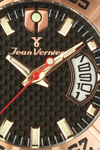 Relógio Jean Vernier Pulseira Silicone Preto JV00446