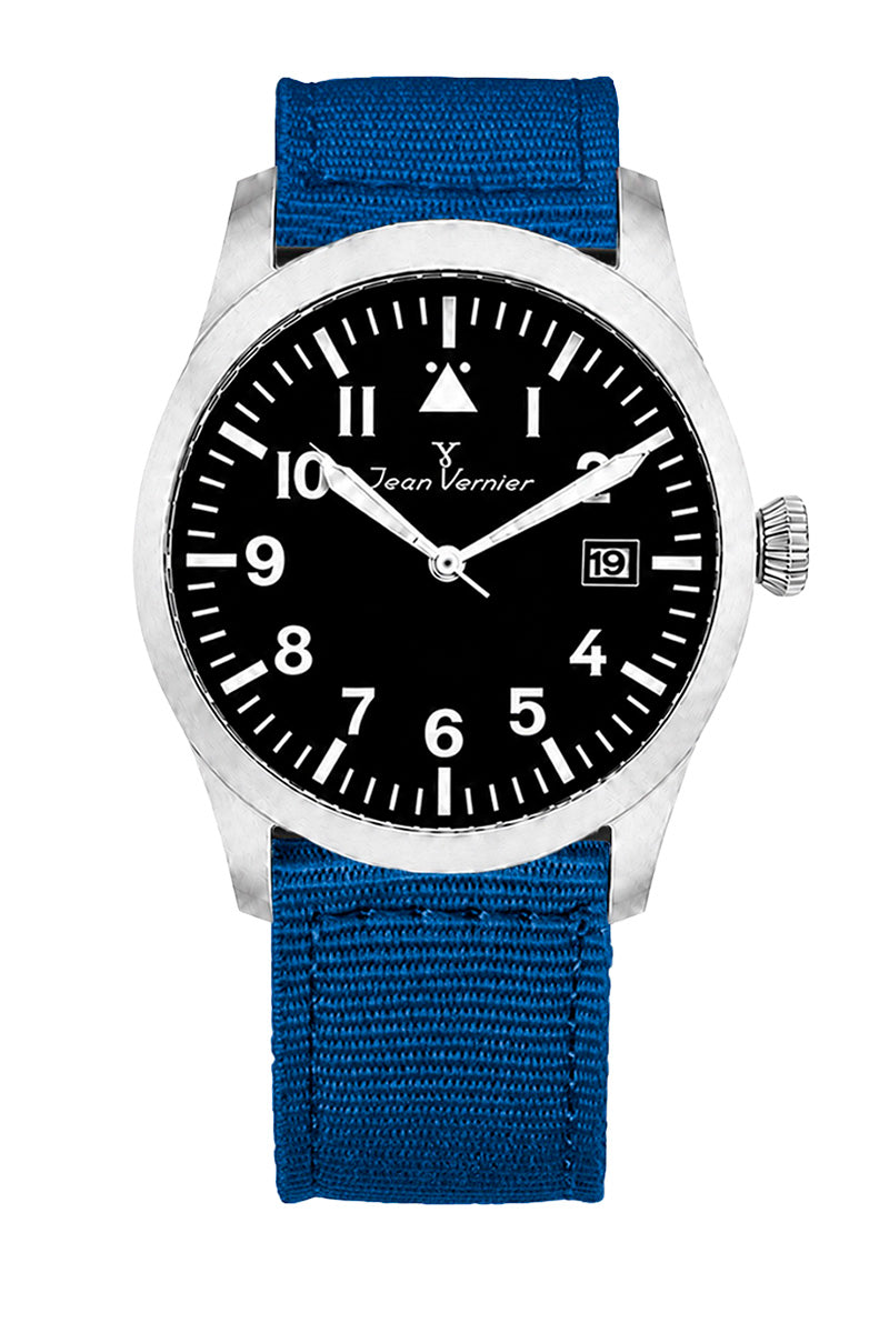 Relógio Masculino Jean Vernier Nylon Azul JV01009NA