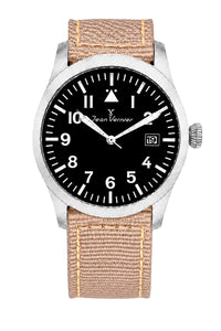Relógio Masculino Jean Vernier Nylon Bege JV01009NB