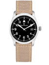 Relógio Masculino Jean Vernier Nylon Bege Engate Rápido JV01009NB