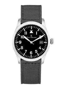 Relógio Masculino Jean Vernier Nylon Cinza Engate Rápido JV01009NC