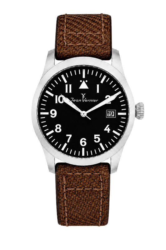 Relógio Masculino Jean Vernier Nylon Marrom JV01009-04