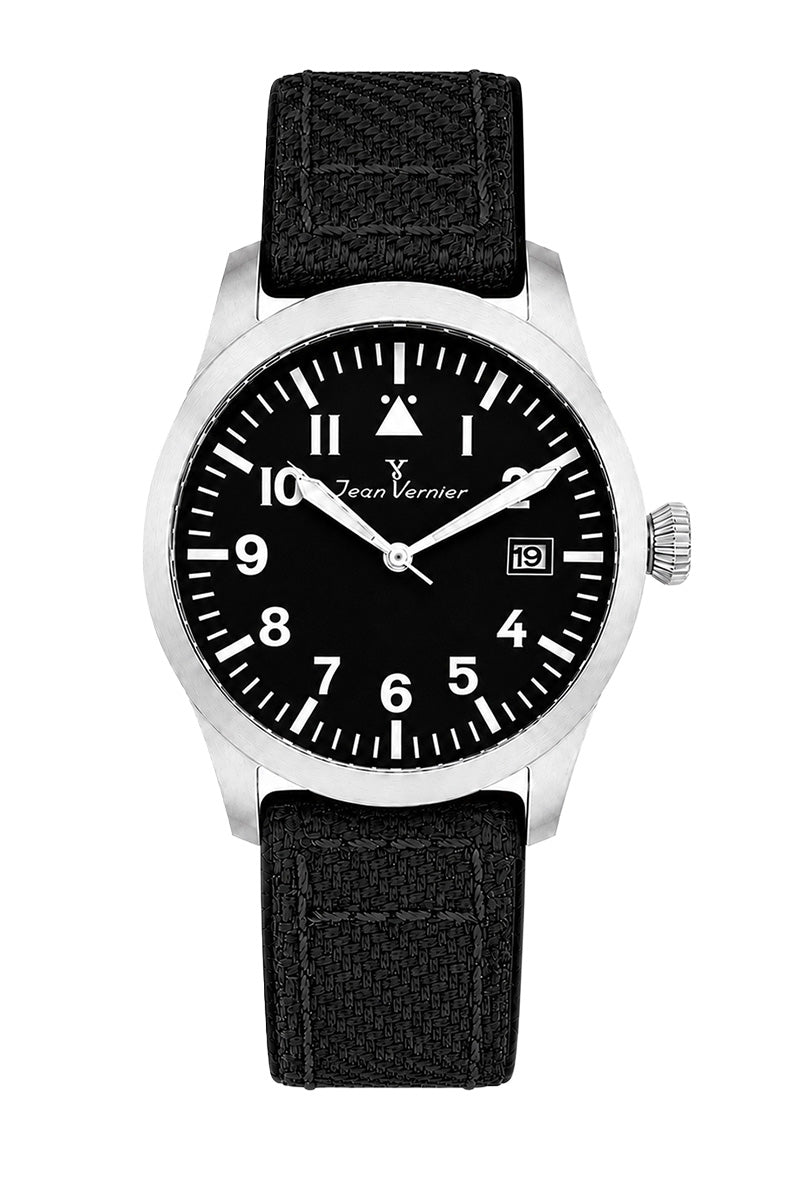 Relógio Masculino Jean Vernier Nylon Preto JV01009-05