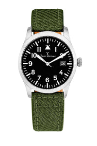 Relógio Masculino Jean Vernier Nylon Verde JV01009-01