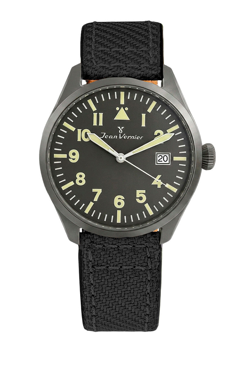 Relógio Masculino Jean Vernier Nylon Preto JV01010-05
