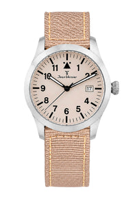 Relógio Masculino Jean Vernier Nylon Bege JV01011NB