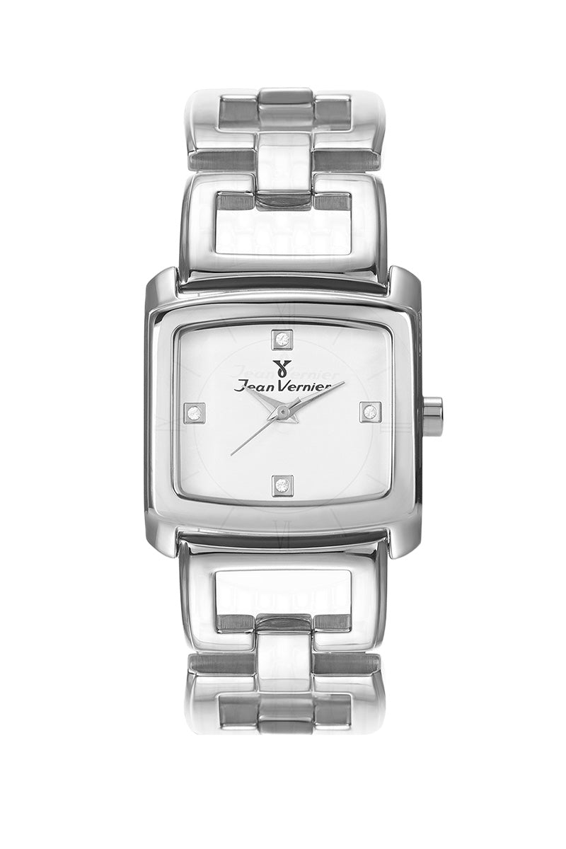 Relógio Feminino Jean Vernier Aço Maquinário Suíço JV01253