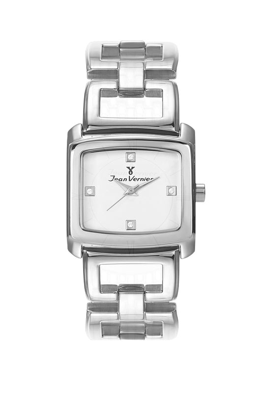 Relógio Feminino Jean Vernier Aço Maquinário Suíço JV01253