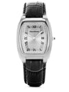 Relógio Jean Vernier Couro Tipo Croco Preto JV01595BP