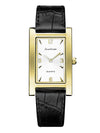 Relógio Jean Vernier Pulseira Couro Tipo Croco Preto JV01619CRP