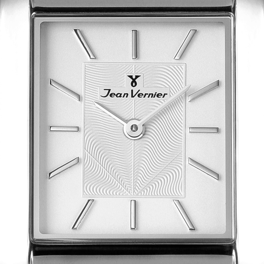 Relógio Jean Vernier Feminino Movimento Suíço Prateado JV02009