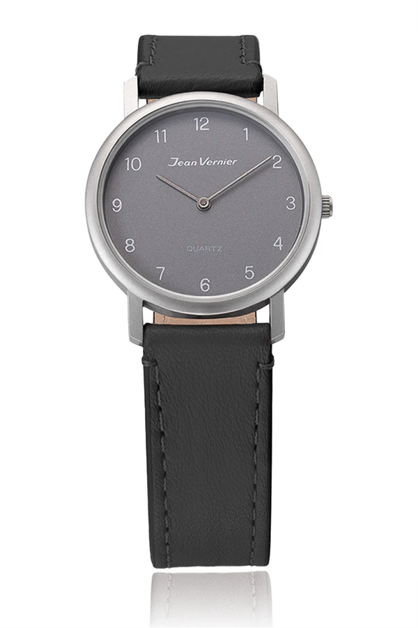 Relógio de Pulso Jean Vernier Caixa Titânio Pulseira Preto JV02239MP