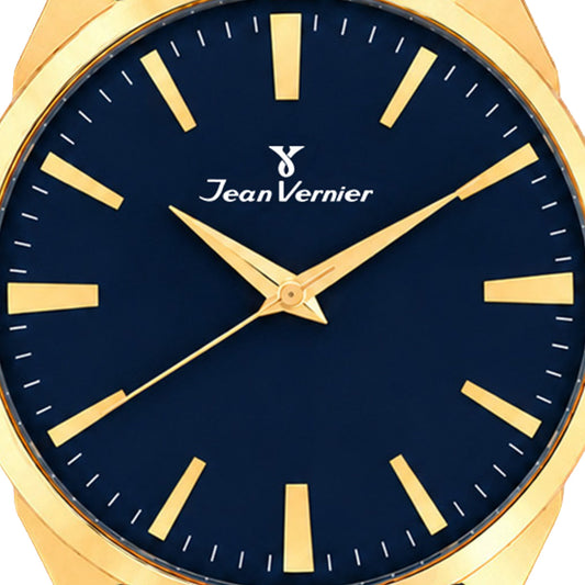 Relógio Masculino Jean Vernier Dourado Couro Marrom JV02426AM