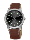 Relógio de Pulso Jean Vernier Caixa Titânio Pulseira Marrom JV02959
