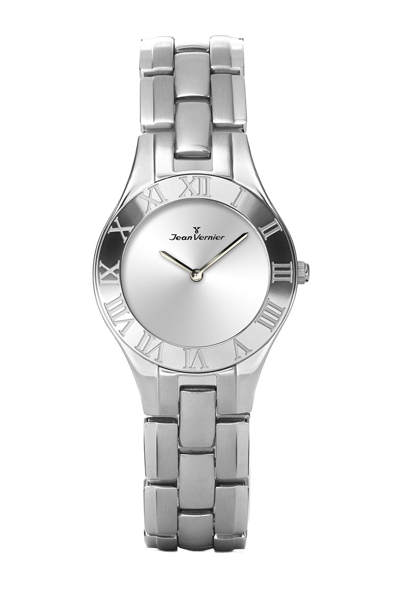 Relógio Feminino Jean Vernier Pequeno Prateado JV03661B