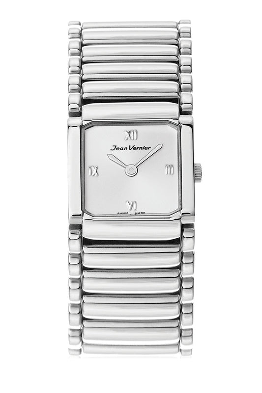Relógio de Pulso Jean Vernier Feminino Prateado JV03637