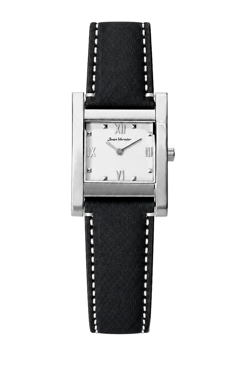 Relógio Masculino Jean Vernier Couro Preto JV03658BP