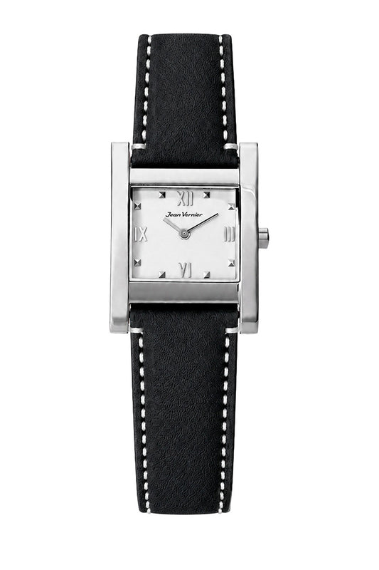 Relógio Masculino Jean Vernier Couro Preto JV03658BP