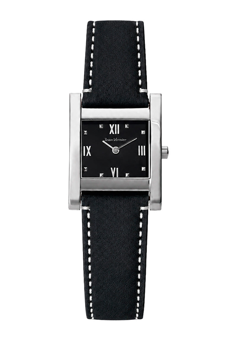 Relógio Masculino Jean Vernier Couro Preto JV03658PP
