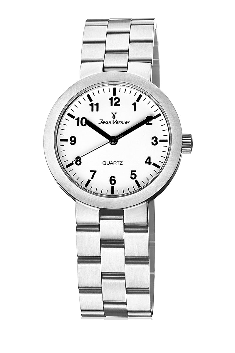 Relógio de Pulso Jean Vernier Prateado Suíço JV03884