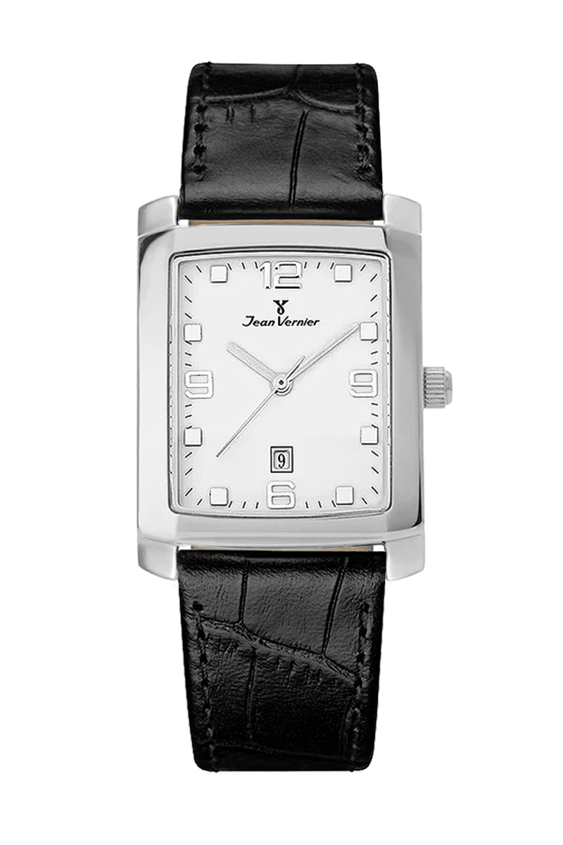 Relógio Jean Vernier Pulseira Preto Movimento Suíço JV04953CP
