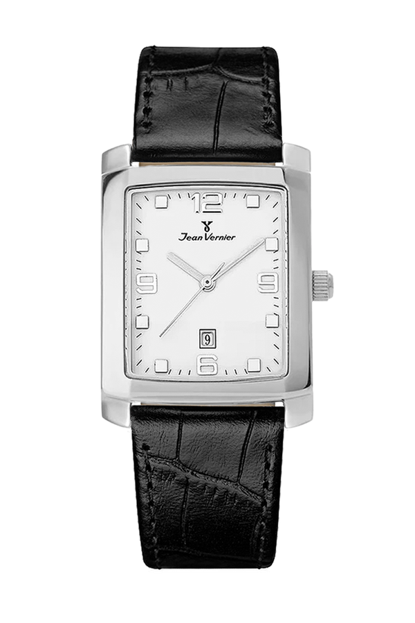 Relógio Jean Vernier Pulseira Preto Movimento Suíço JV04953C