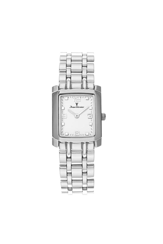 Relógio Jean Vernier Feminino Prateado Movimento Suíço JV04953l