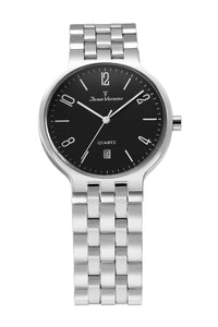 Relógio de Pulso Jean Vernier Prateado Movimento Suíço JV05984P