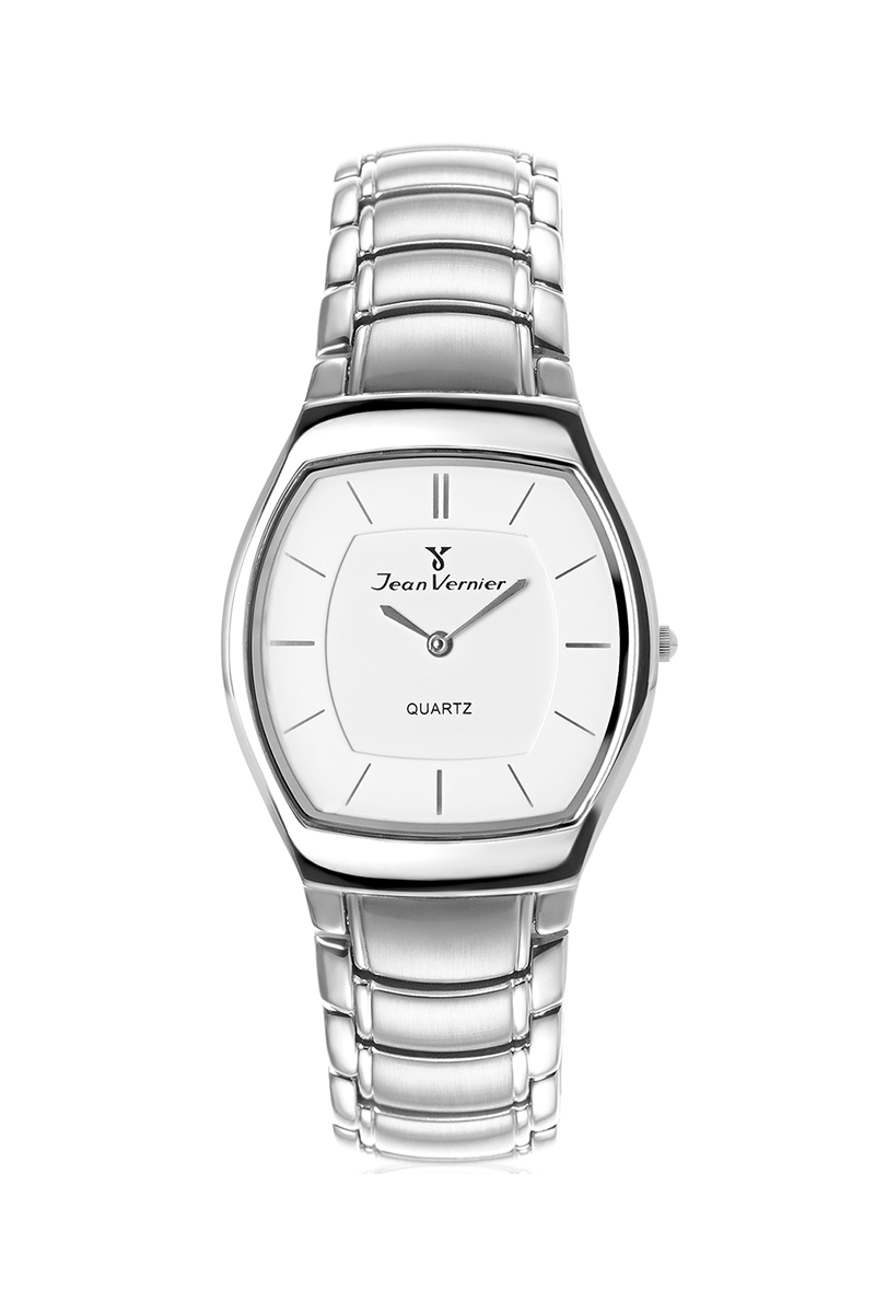 Relógio Jean Vernier Prateado Movimento Suiço JV06227B
