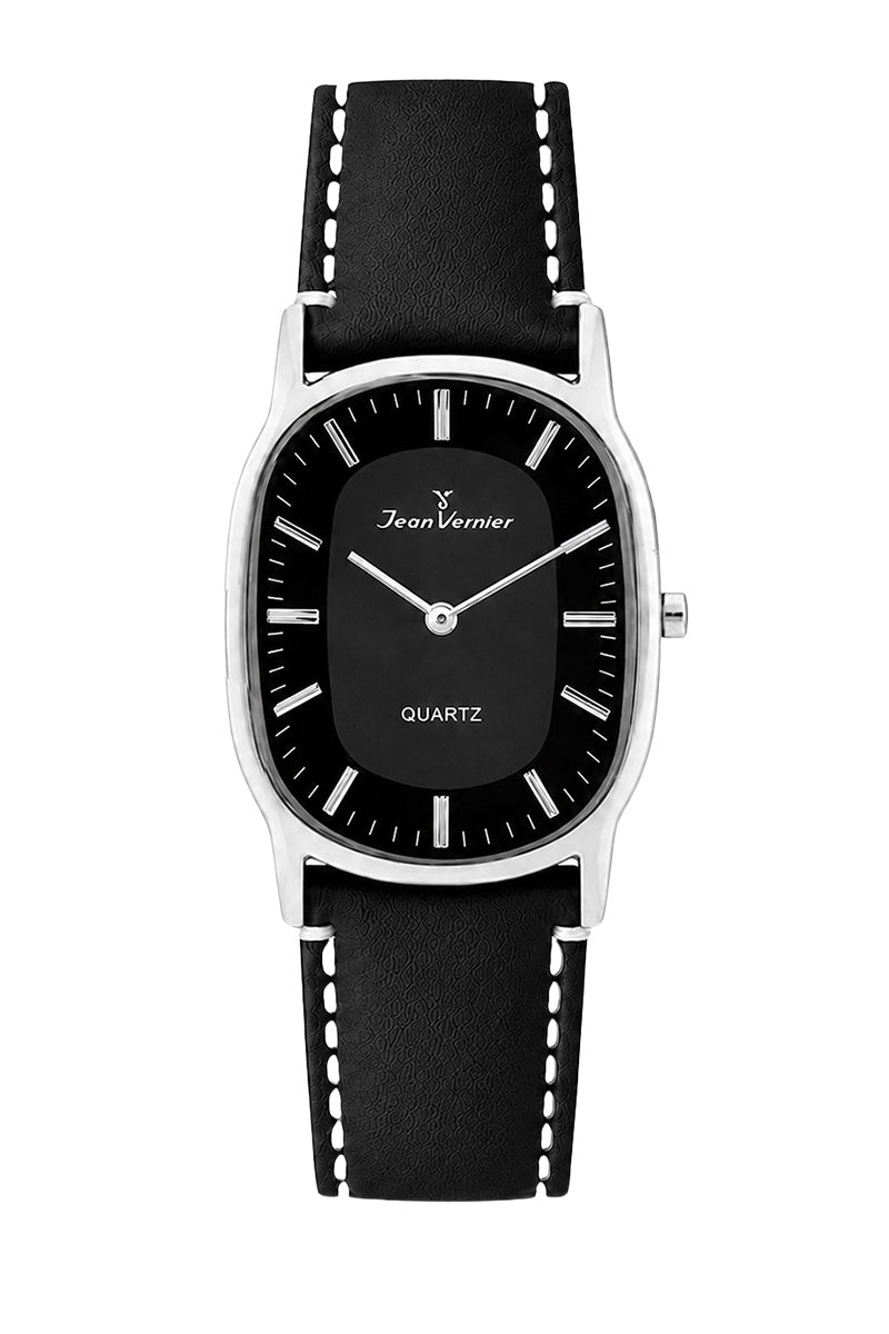 Relógio de Pulso Jean Vernier Pulseira Couro Preto JV06285P