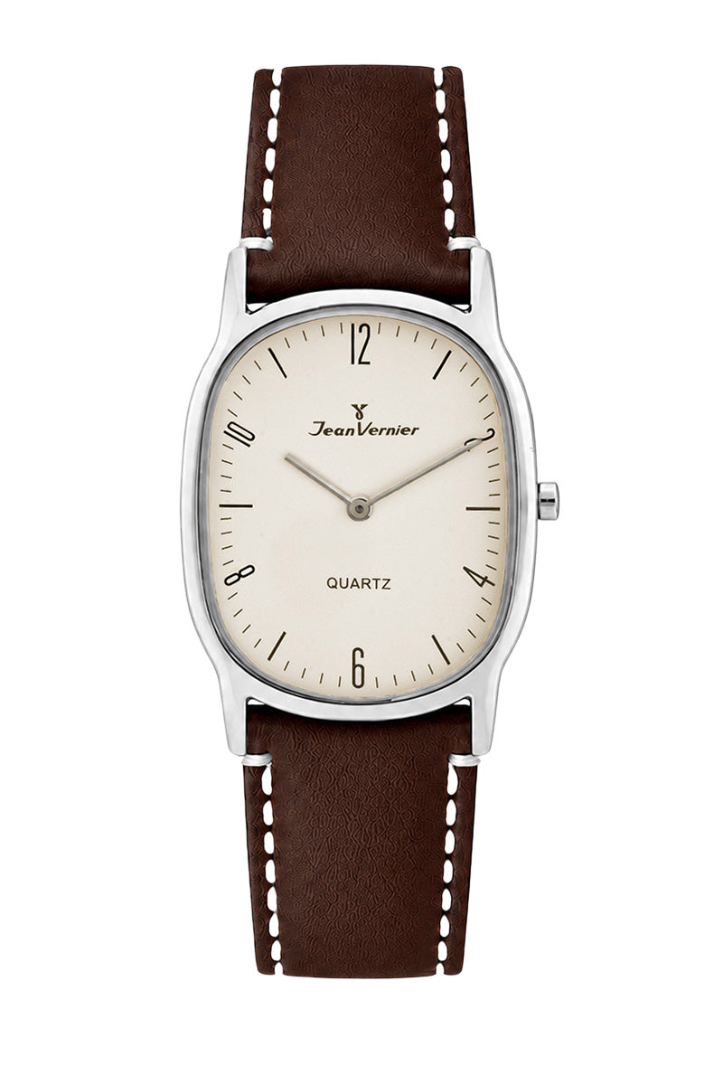 Relógio Jean Vernier Masculino Pulseira Couro Marrom JV06285BG