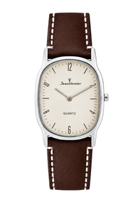 Relógio Jean Vernier Masculino Pulseira Couro Marrom JV06285BG