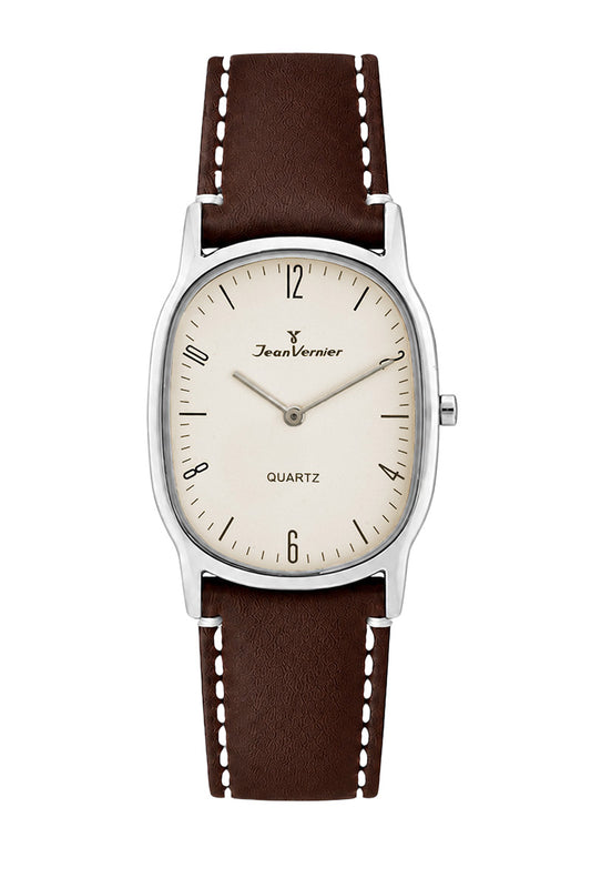 Relógio Jean Vernier Masculino Pulseira Couro Marrom JV06285BG