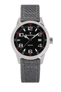 Relógio Masculino Jean Vernier Nylon Cinza Movimento Suíço JV07000VJ-02