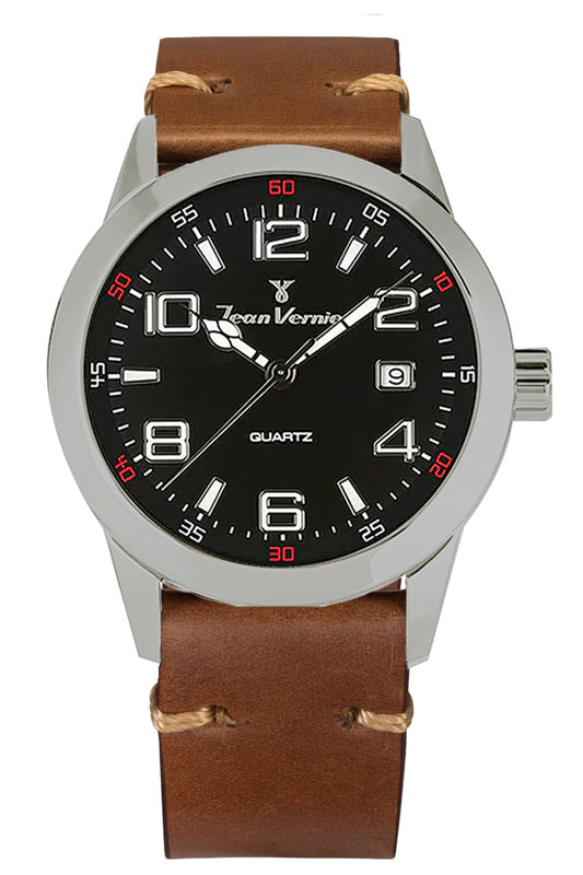 Relógio Jean Vernier Redondo Havana Movimento Suíço JV07000VJH