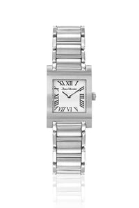 Relógio Feminino Jean Vernier Prateado Retangular JV07170LRB