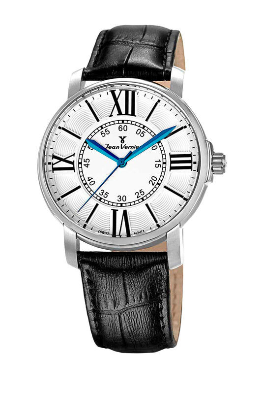 Relógio Masculino Jean Vernier Movimento Suíço Preto JV01089