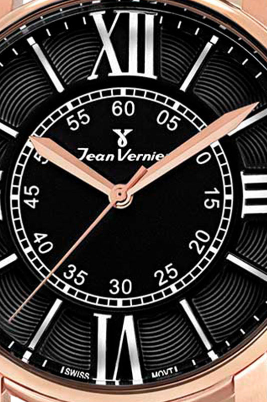 Relógio Masculino Jean Vernier Movimento Suíço Preto JV01091