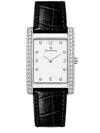 Relógio Feminino Jean Vernier Couro Tipo Croco Preto JV11753B