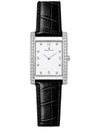 Relógio Feminino Jean Vernier Couro Tipo Croco Preto JV11753LB