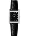 Relógio Feminino Jean Vernier Couro Tipo Croco Preto JV11753LP