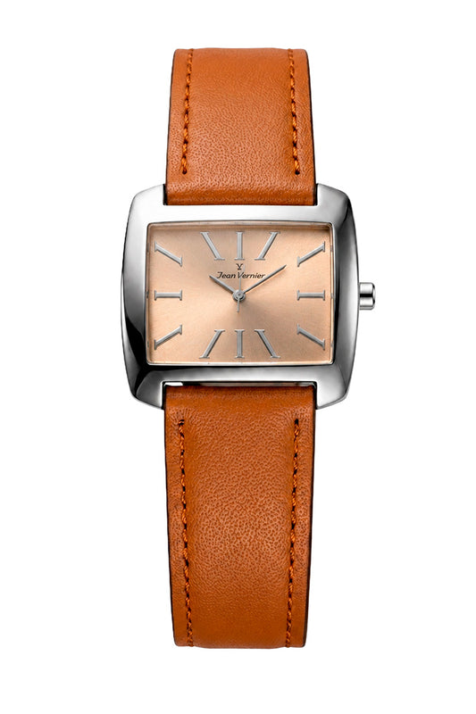 Relógio Feminino Jean Vernier Couro Marrom JV13770r