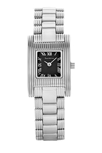 Relógio Feminino Jean Vernier Prateado Retangular JV01539P
