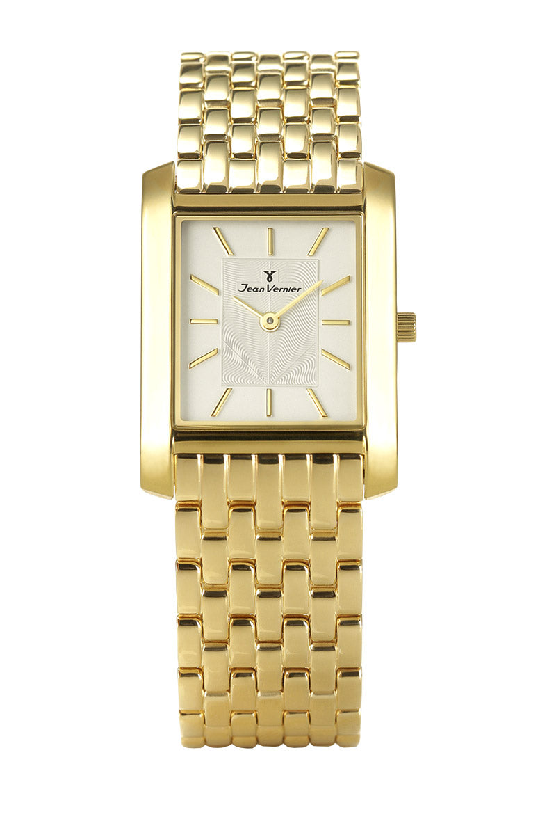 Relógio Feminino Jean Vernier Movimento Suíço Dourado JV02010