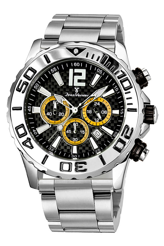 Relógio de Pulso Jean Vernier Cronógrafo Aço JV02092-15
