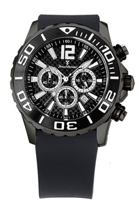 Relógio de Pulso Jean Vernier Pulseira Silicone Preto JV02094