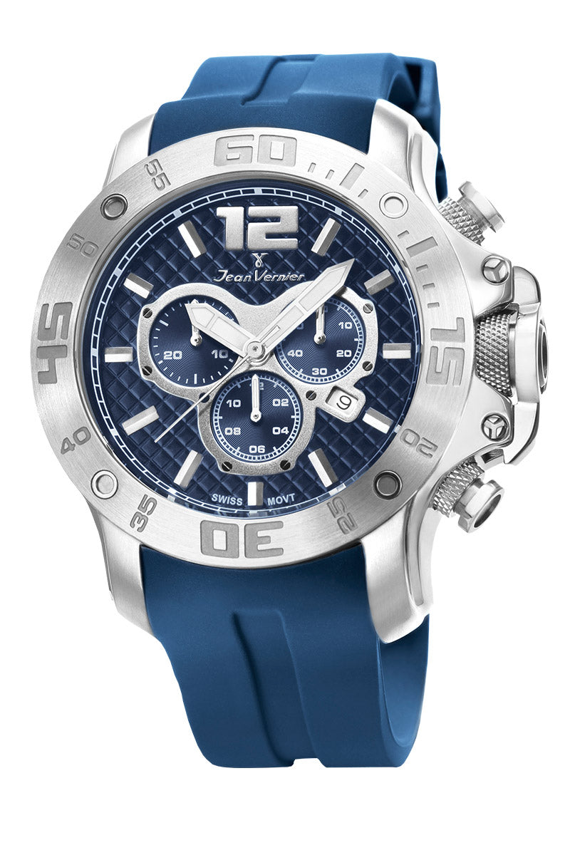 Relógio Masculino Jean Vernier Branco Cronógrafo JV02110
