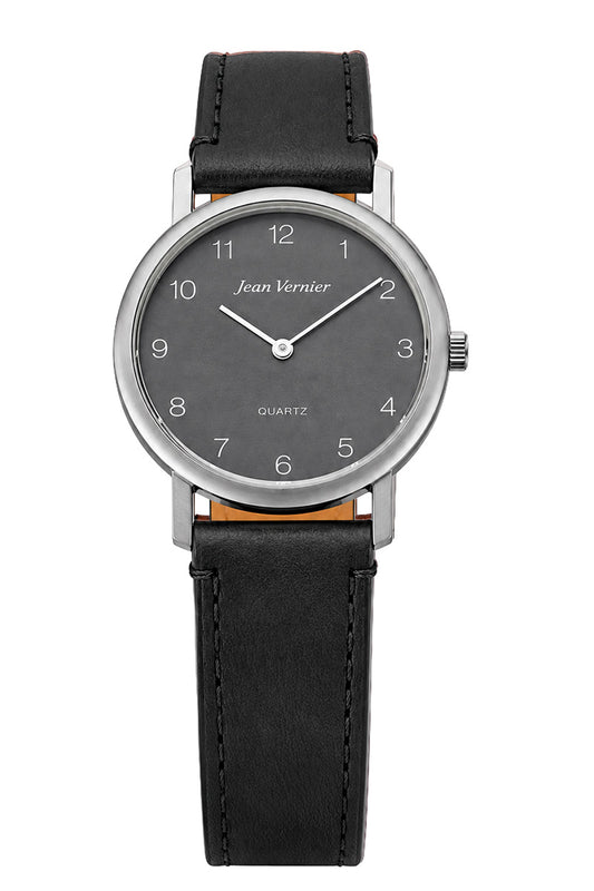 Relógio de Pulso Jean Vernier Caixa Titânio Pulseira Preto JV02239MP