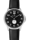 Relógio Jean Vernier Couro Preto Calendário Masculino JV00313P
